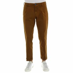 PANTALONE CON PINCES MARRONE